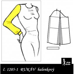 RUKÁV rozšířený: HALENKOVÝ s manžetou