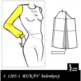 RUKÁV rozšířený: HALENKOVÝ s manžetou