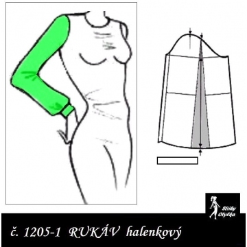 RUKÁV rozšířený: HALENKOVÝ s manžetou