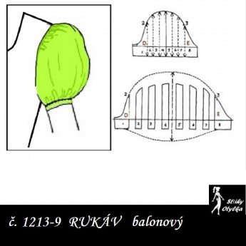 KRÁTKÝ RUKÁV balonový: ŠATOVÝ, HALENKOVÝ 