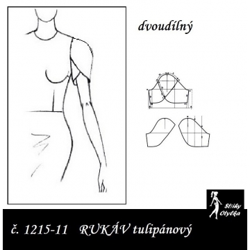 KRÁTKÝ RUKÁV tulipánový: ŠATOVÝ, HALENKOVÝ 