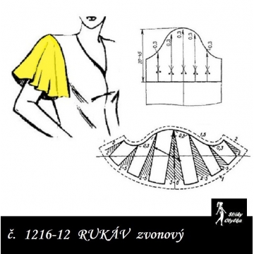 KRÁTKÝ RUKÁV zvonový: ŠATOVÝ, HALENKOVÝ 