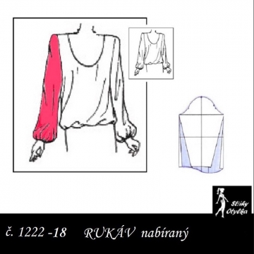 RUKÁV nabíraný: ŠATOVÝ, HALENKOVÝ 