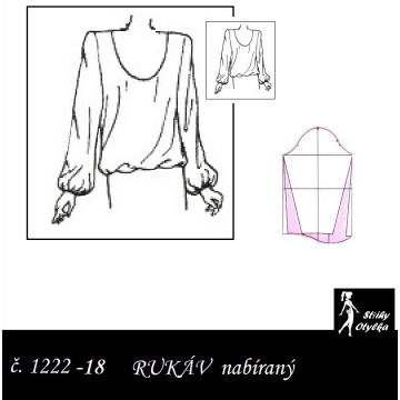 RUKÁV nabíraný: ŠATOVÝ, HALENKOVÝ 
