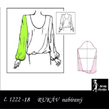 RUKÁV nabíraný: ŠATOVÝ, HALENKOVÝ 