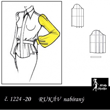 RUKÁV nabíraný: ŠATOVÝ, HALENKOVÝ 