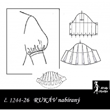 RUKÁV nabíraný: ŠATOVÝ, HALENKOVÝ 