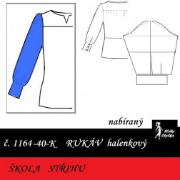 Škola střihu - RUKÁV halenkový nabíraný s manžetou