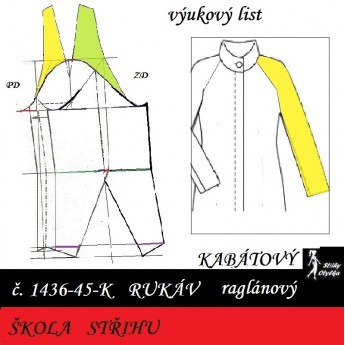 Škola střihu - RUKÁV raglánový kabátový