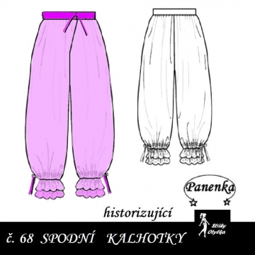Spodní kalhoty dlouhé, na panenku