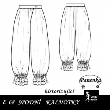 Spodní kalhoty dlouhé, na panenku