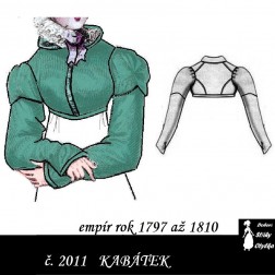 Empírový kabátek Anděla r. 1797 až 1810