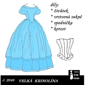 Velká krinolína Sissi r. 1860