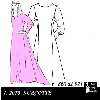 Surcotte dámský svrchní oděv Ludmila