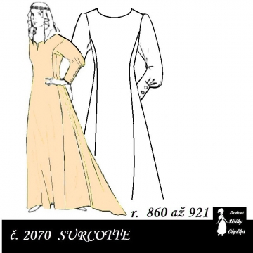 Surcotte dámský svrchní oděv Ludmila