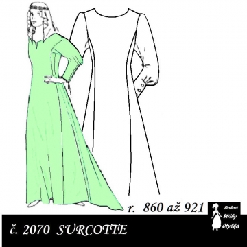 Surcotte dámský svrchní oděv Ludmila