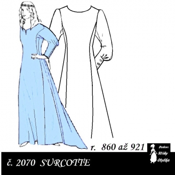 Surcotte dámský svrchní oděv Ludmila
