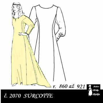 Surcotte dámský svrchní oděv Ludmila