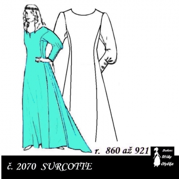 Surcotte dámský svrchní oděv Ludmila