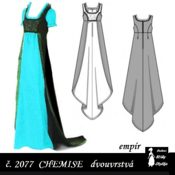 Dvouvrstvá chemise Vilemína, r. 1790 až 1820