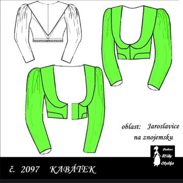 Lajblík - kabátek Julie, Jaroslavice r. 1870 až 1900