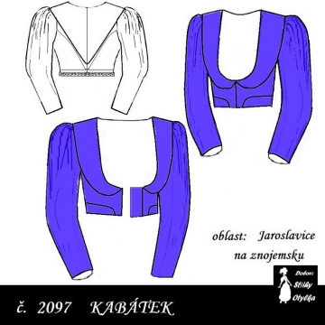 Lajblík - kabátek Julie, Jaroslavice r. 1870 až 1900