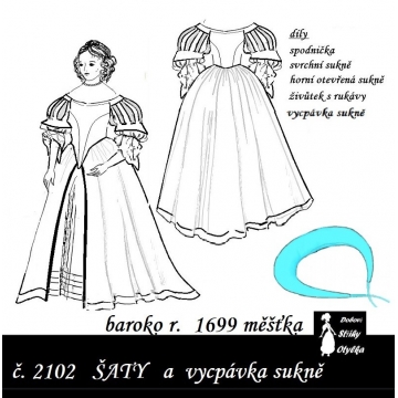 Šaty s krinolínou Hedvika