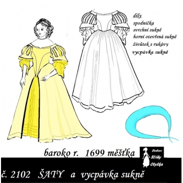 Šaty s krinolínou Hedvika