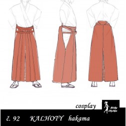 Kalhoty zavinovací - hakama cosplay