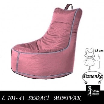 Sedací minivak PRO PANENKU cca 43 cm