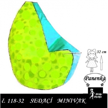 Sedací minivak PRO PANENKU cca 32 cm