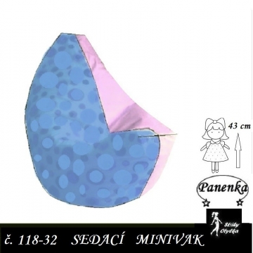 Sedací minivak PRO PANENKU cca 43 cm