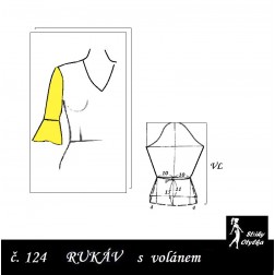 RUKÁV s volánem: ŠATOVÝ, HALENKOVÝ, bolerkový