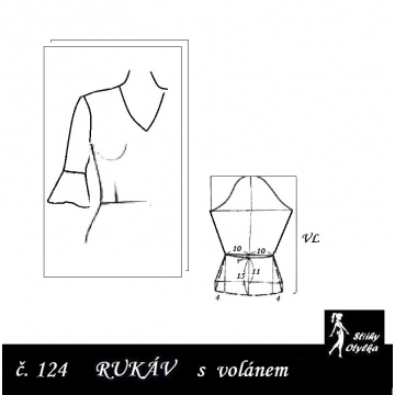 RUKÁV s volánem: ŠATOVÝ, HALENKOVÝ, bolerkový