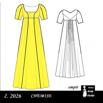 Empírové chemise Yvona, r. 1790 až 1820