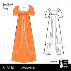Empírové chemise Zlatuše, r. 1790 až 1820