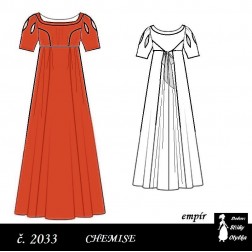 Empírové chemise Sára, r. 1790 až 1820