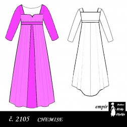 Empírové chemise Romana, r. 1790 až 1820