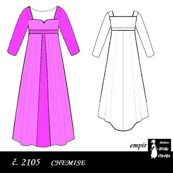 Empírové chemise Romana, r. 1790 až 1820