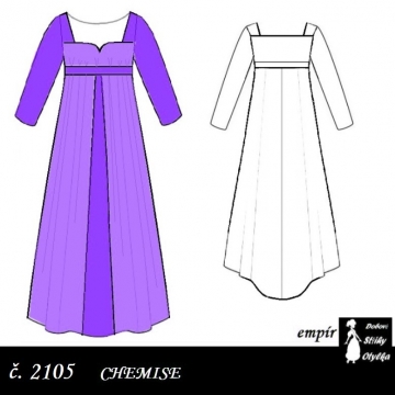 Empírové chemise Romana, r. 1790 až 1820