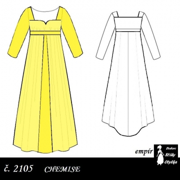 Empírové chemise Romana, r. 1790 až 1820