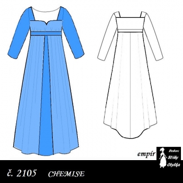 Empírové chemise Romana, r. 1790 až 1820