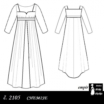 Empírové chemise Romana, r. 1790 až 1820