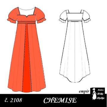 Empírové chemise Daniela, r. 1790 až 1820