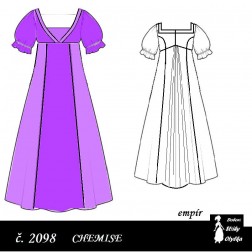 Empírové chemise Maryška, r. 1790 až 1820