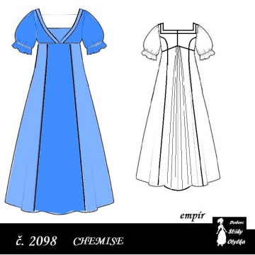 Empírové chemise Maryška, r. 1790 až 1820