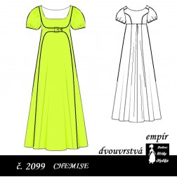Empírové chemise Bedřiška, r. 1790 až 1820