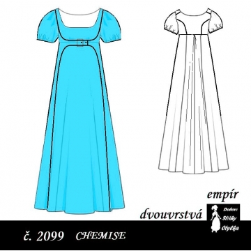 Empírové chemise Bedřiška, r. 1790 až 1820