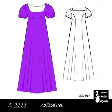 Empírové chemise Alinka, r. 1790 až 1820