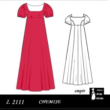 Empírové chemise Alinka, r. 1790 až 1820